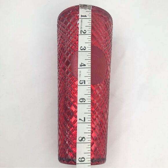 Starbucks Dining Holiday 2021 Jeweled Red 24 0z. Venti Cold Cup Tumbler - Picture 6 of 11